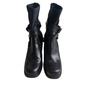 Guess Leather Heeled Strappy Bootie